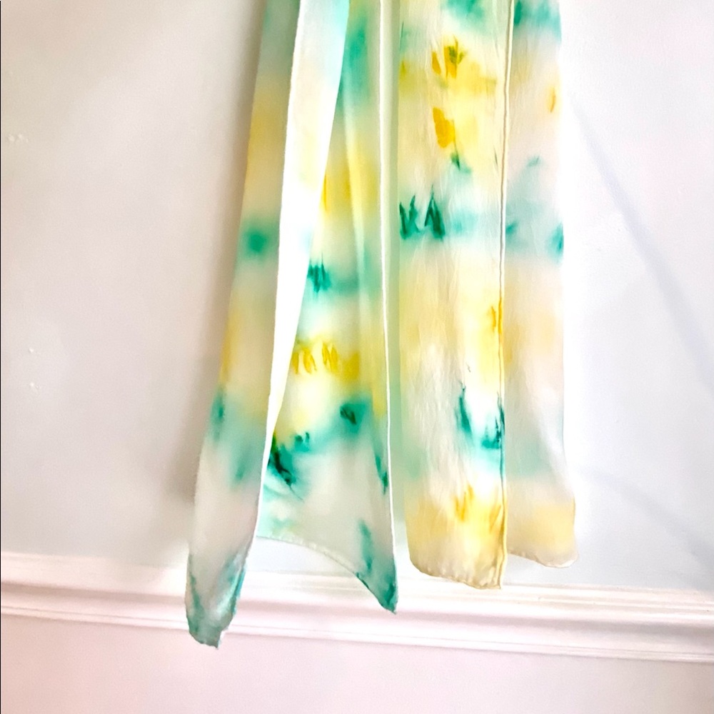 Vintage Fine Silk Tie-dye Scarf